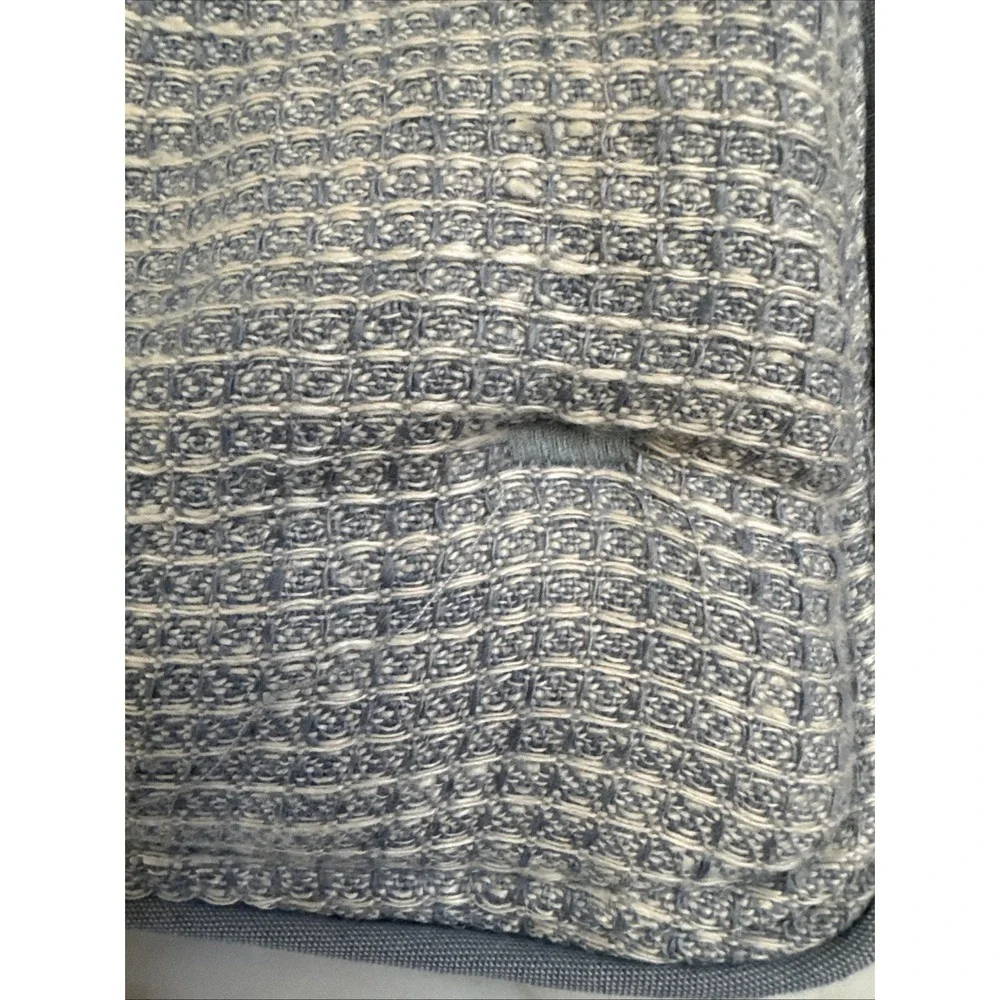POTTERY BARN BELGIAN FLAX LINEN WAFFLE WEAVE CHAMBRAY BLUE STANDARD PILLOW SHAM